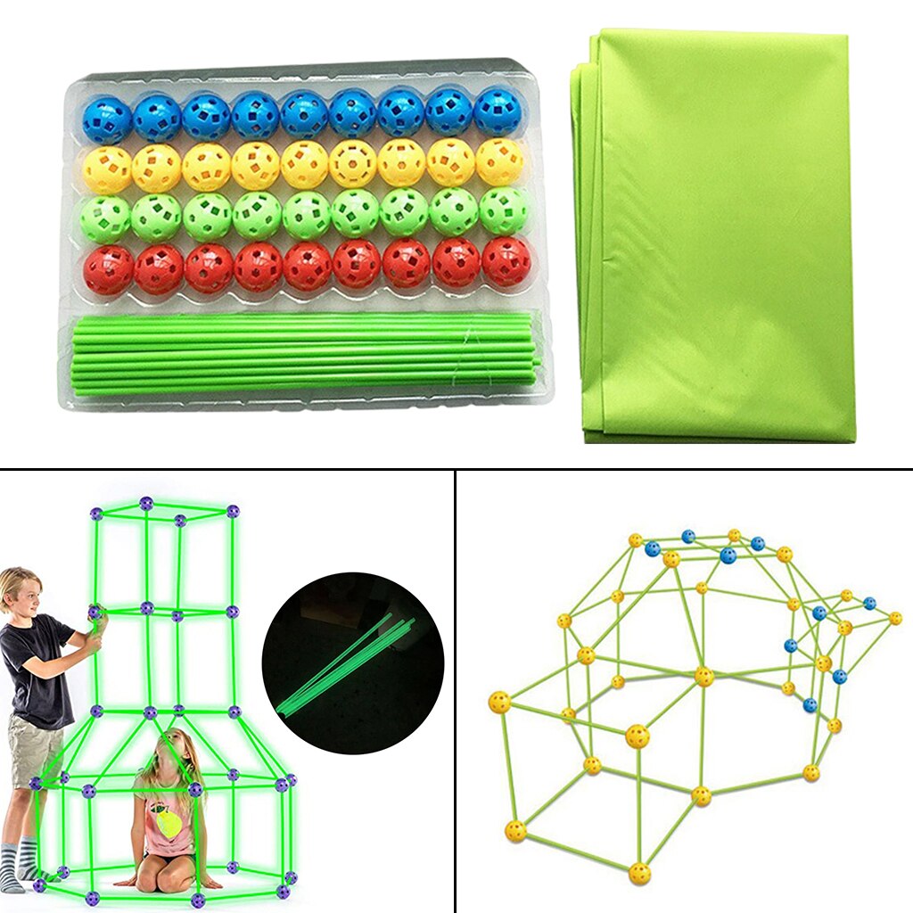 DIY dla dzieci budowy fort zestaw robić budowania 87 sztuk tworzenia dom zabaw