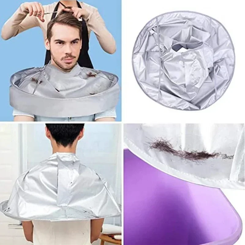 DIY Apron Hair Cutting Cloak Coat Salon Barber Stylist Cape Umbrella Haircut Cloak Hairdressing Home Cleaning Protector
