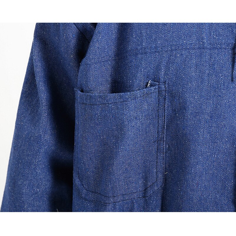Mannen Werkkleding Lange Mouwen Denim Overall Stofdicht Kleding Hooded Overalls Werknemer Reparateur Machine Auto Reparatie Uniformen