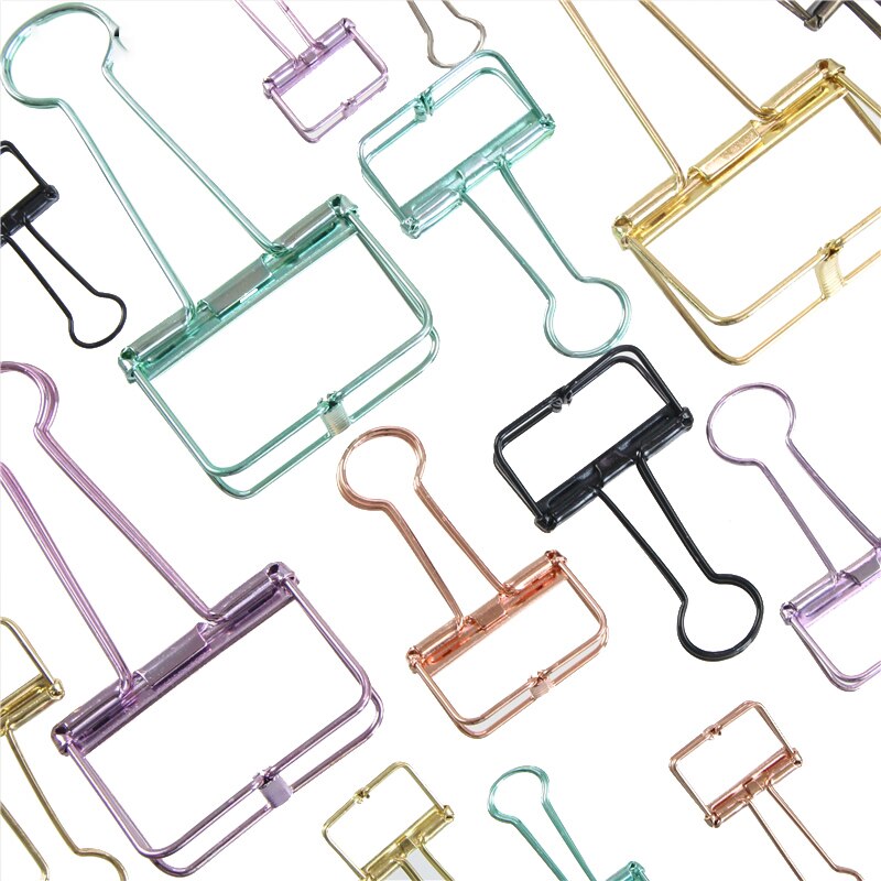 1pc mini papirvarer udhulet ringbind clips papir clips noter brev notes bog clips gør det selv bogmærke papirvarer