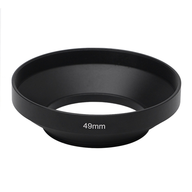 Camera Wide Screw in Mount Metal Lens Hood 39mm 40.5mm 43mm 46mm 49mm 52mm 55mm 58mm 62mm 72mm 77mm 82mm: Brown