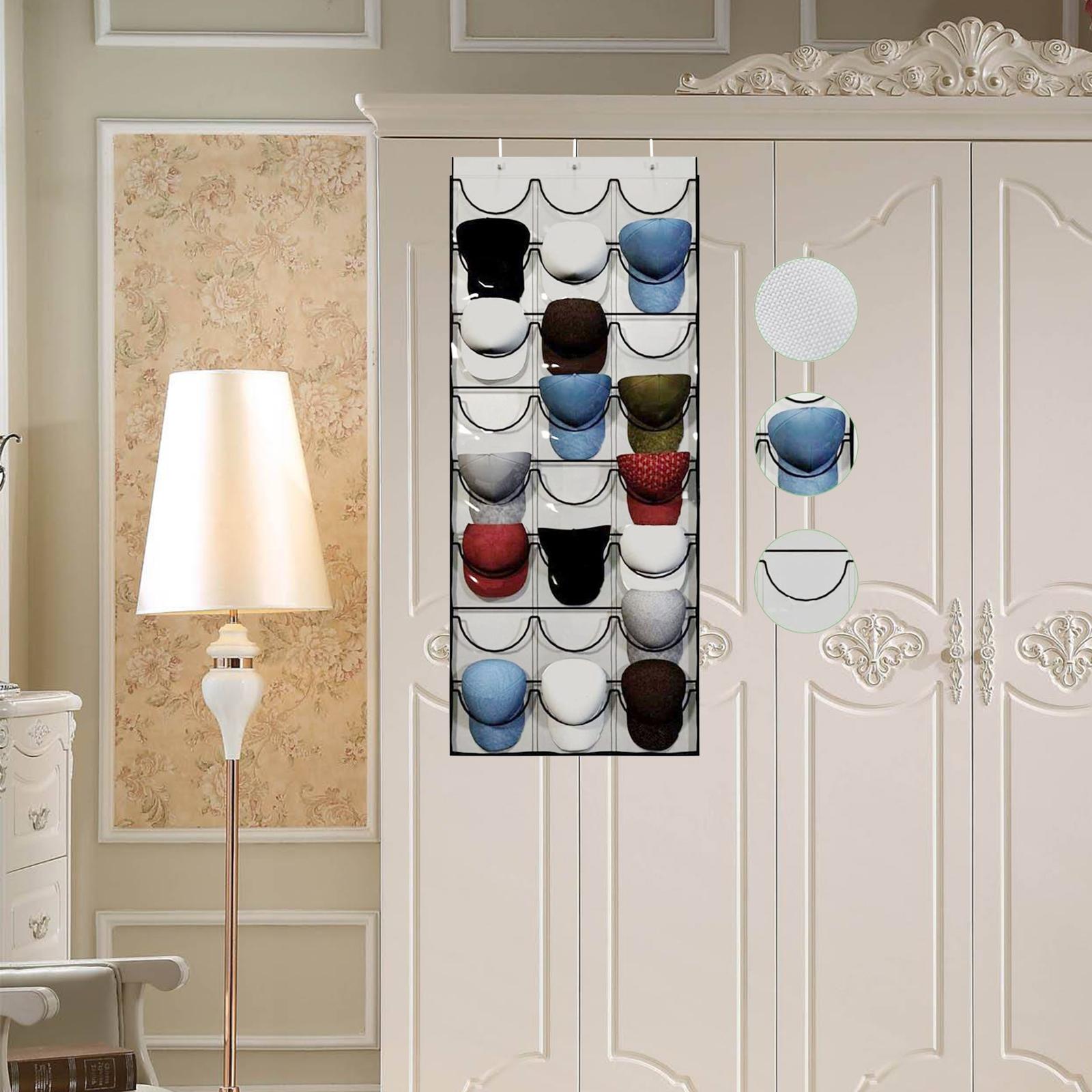 Baseball caps stativ skjerf bag kroker 24 klar dør skap henger holder rund oppbevaring hylle hjemme organisator oppbevaring hatteholder