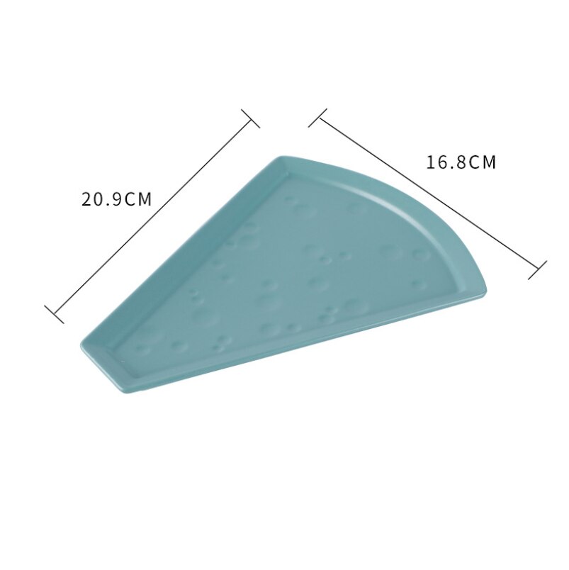 Nordic Creatieve Keramische Geglazuurde Kaas Plaat Effen Kleur Dessert Cake Pizza Distributie Plaat Huis Keuken Benodigdheden: 2