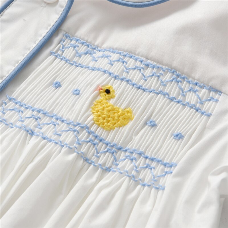 Spaanse Baby Kleding Sets Voor Peuter Jongens Tops Shorts Outfits Baby Boy Gesmokte Suits Kinderen Hand Gemaakt Smokwerk Borduurwerk Set