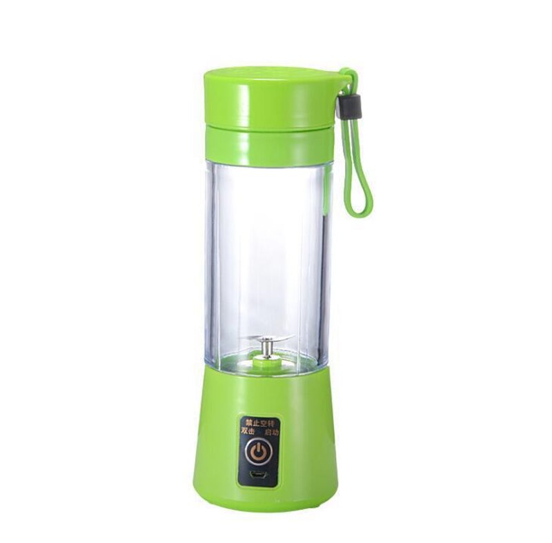 Portable USB Juicer Mini Blender Electric Juicer Machine Fruit Blender Mini Food Processor Personal Lemon Squeezer Juice Maker: green / 4 blades