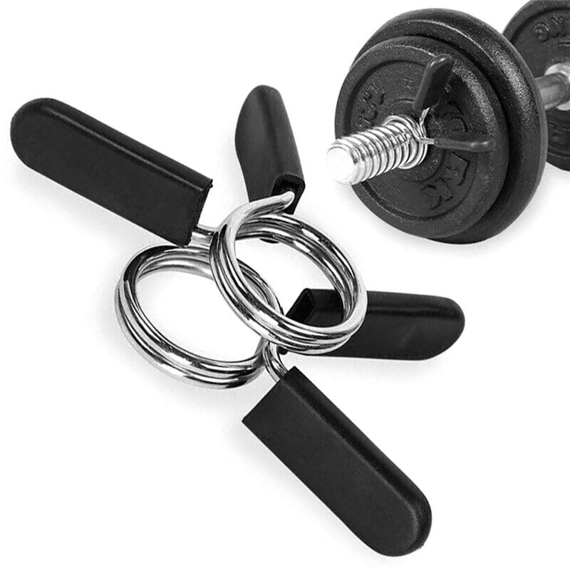 Barbell Bar Clamps Clips Barbell Dumbbell Bar Collars Weight Spring Locks 24mm-30mm Gym Weight Bar Dumbbell Lock Clamp Spring