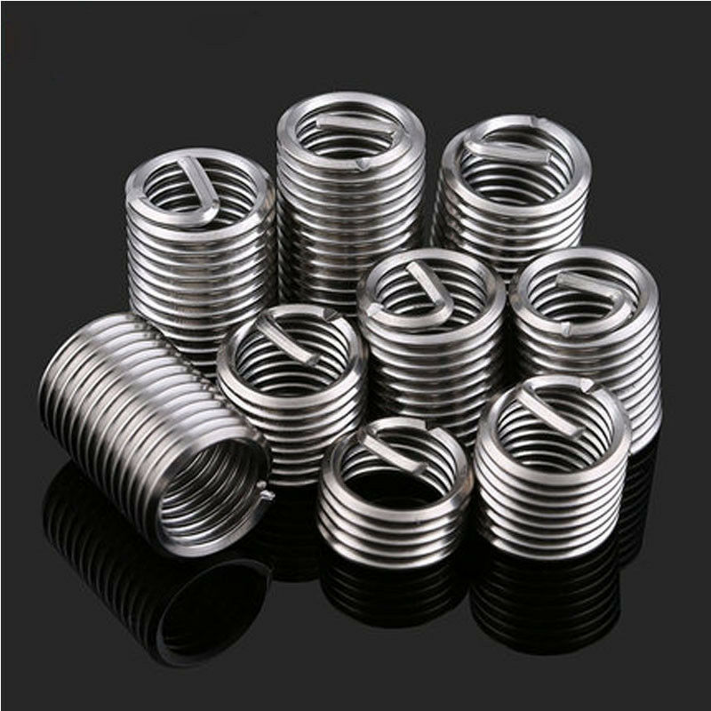 Insertos roscados de acero inoxidable, M3 M4 M5 M6 M8 M10 M12 de reparación, manga de tornillo de alambre, 10/50 Uds.