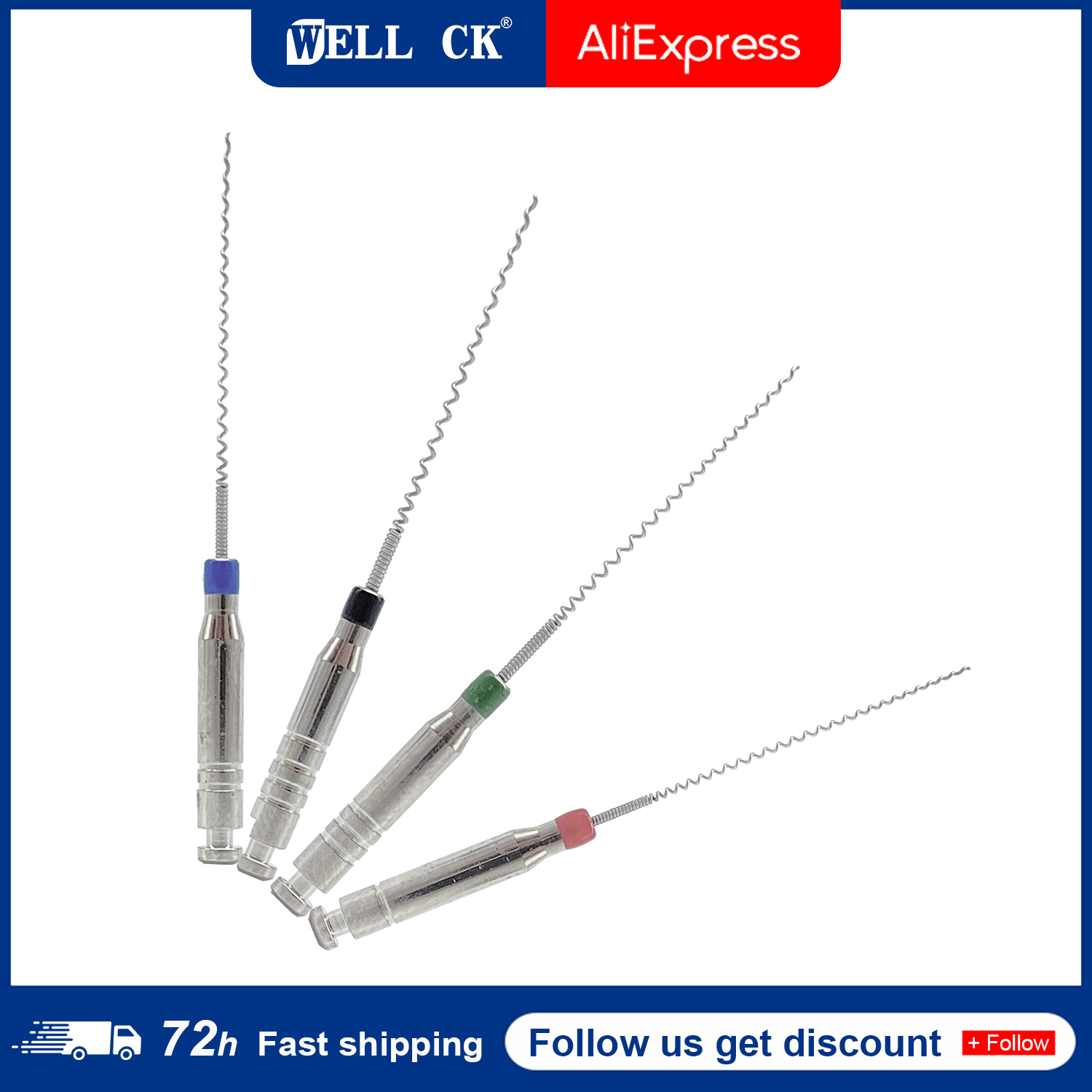 1 caja de soportes de pasta Dental, relleno de raíces Lentulo 21mm 25mm surtido # 25-40 Limas de endodoncia Instrumentos dentales Canal Espiral