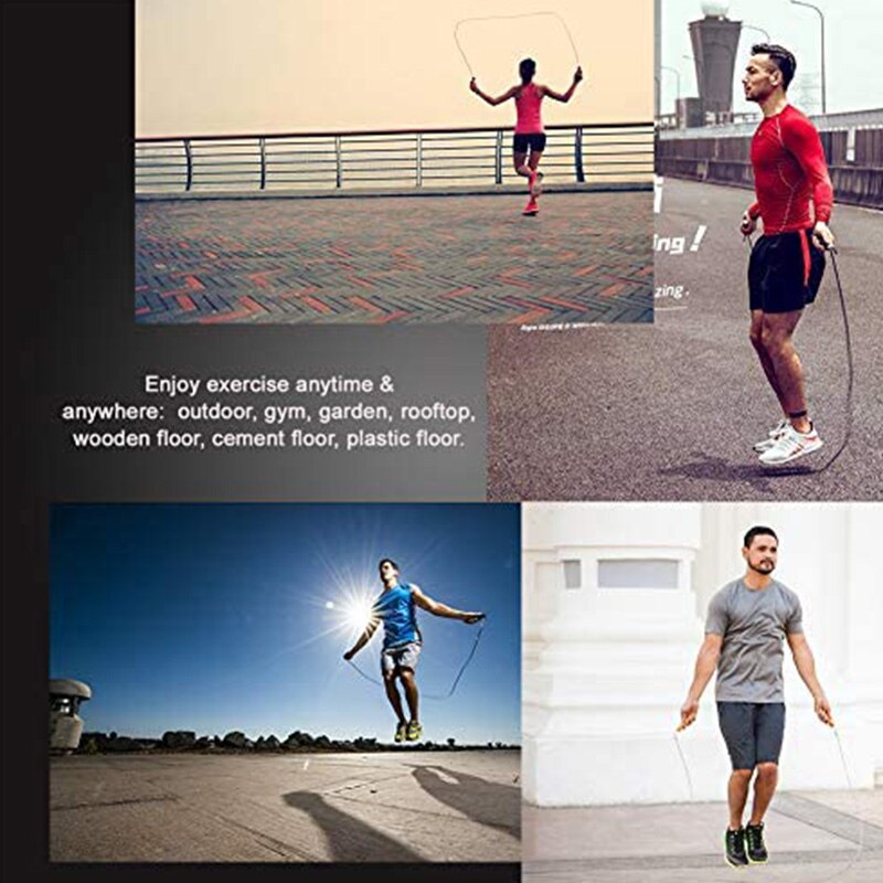 Weighted Jump Ropes Workout Crossrope Jump Rope Adjustable Jumping Rope for Men Women Adults Fitness