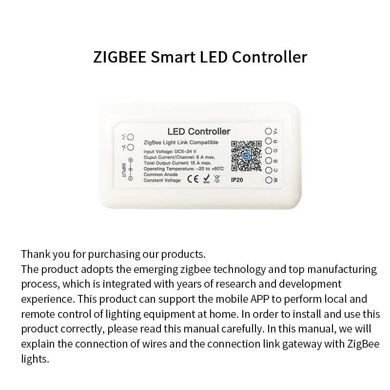 Tuya Zigbee 3.0 Smart LED Controller DIY Device Smart Remote Control RGB CCT Light Strip Controller With Alexa Google Assistant