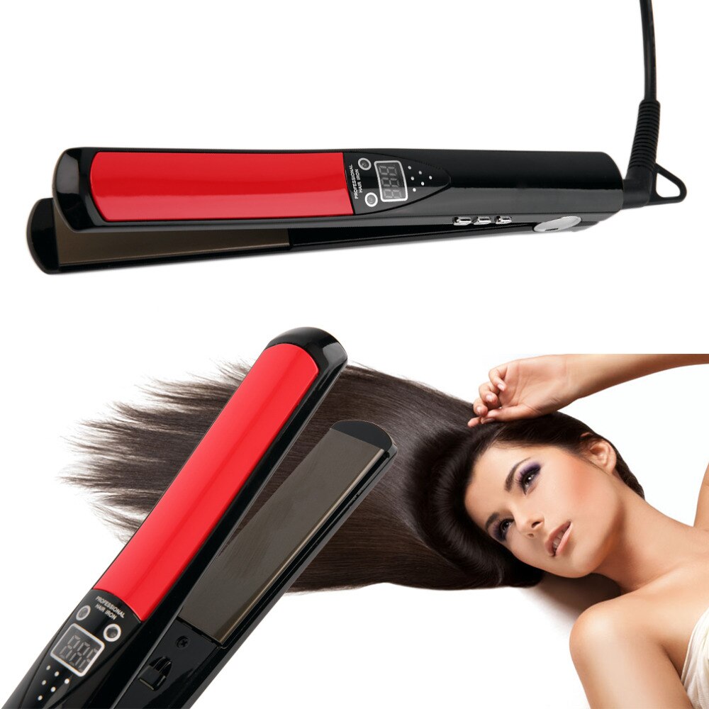 Professionele Keramische Digitale LCD Hair Straightener Straightening Flat Iron haar massage gezondheidszorg