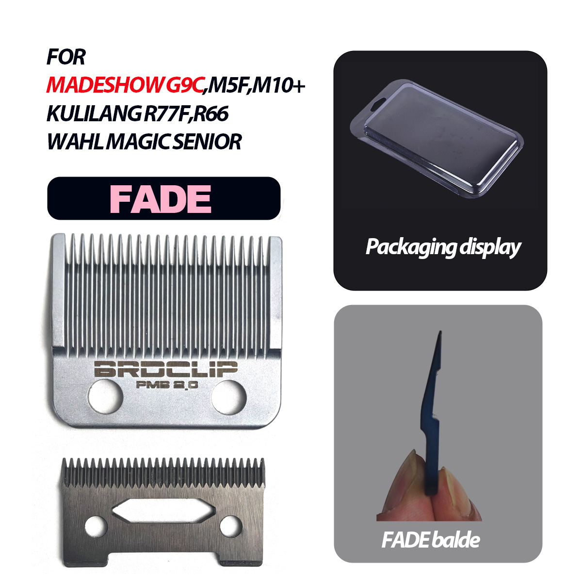 Cuchilla reemplazable Original para múltiples cortapelos eléctricos como R77F R66 M5F M9F M10 VGR V003 BL600 NG2048 NG-X1 KULILANG: Rojo