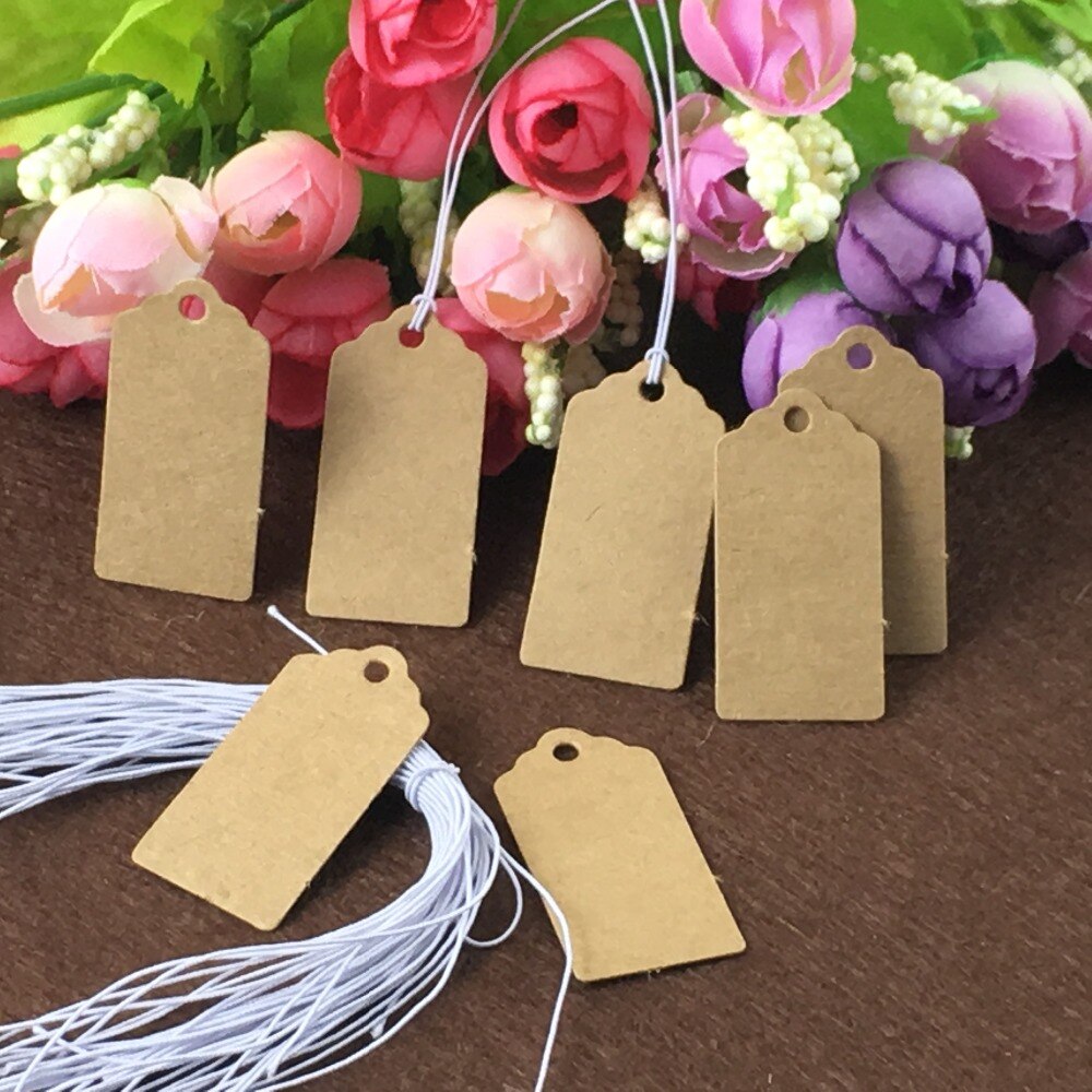 Tarjetas de papel de boda diy, etiquetas colgantes de papel Kraft, etiquetas de precios, etiquetas de embalaje para , caja, joyería, ropa, flores, plantas, 200 piezas