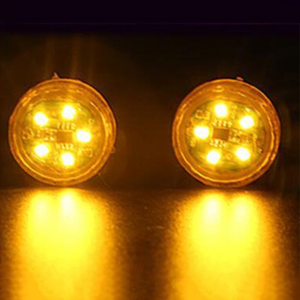 Kebidumei 2 stücke 5 LEDs Warnung Blitz-Lampe Sicherheit Anzeige kabellos Anti-Kollision Signal licht parkplatz lampen Auto Openning tür: Gelb