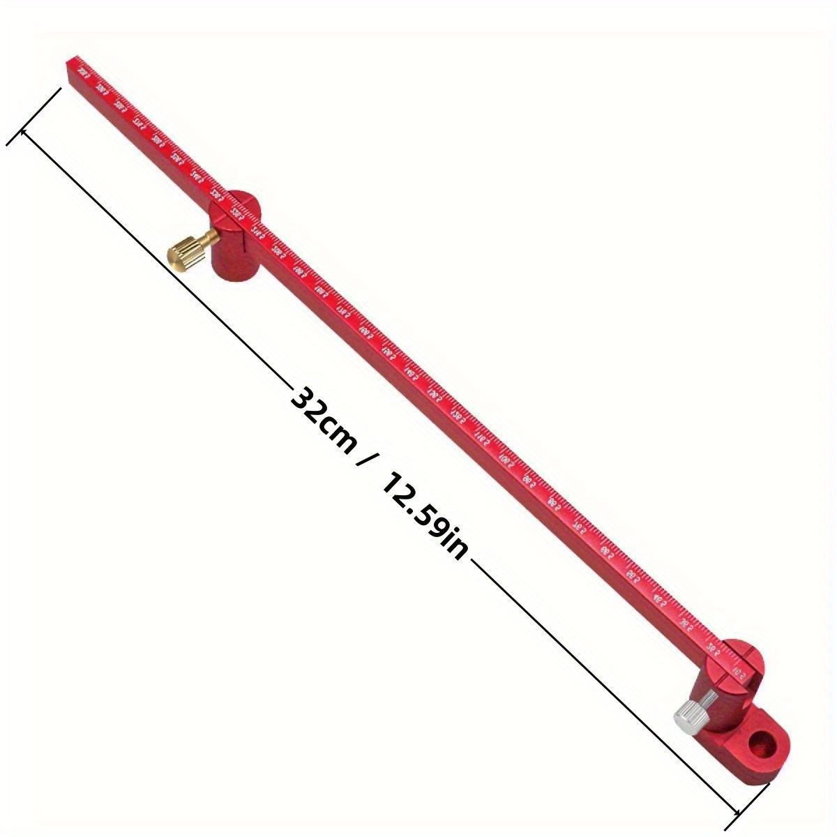 320/550mm Adjustable Drawing Circle Ruler, Aluminum Compass Scribe Center Finder,Carpentry Fixed-Point Circle Line Marking Gauge: Beige