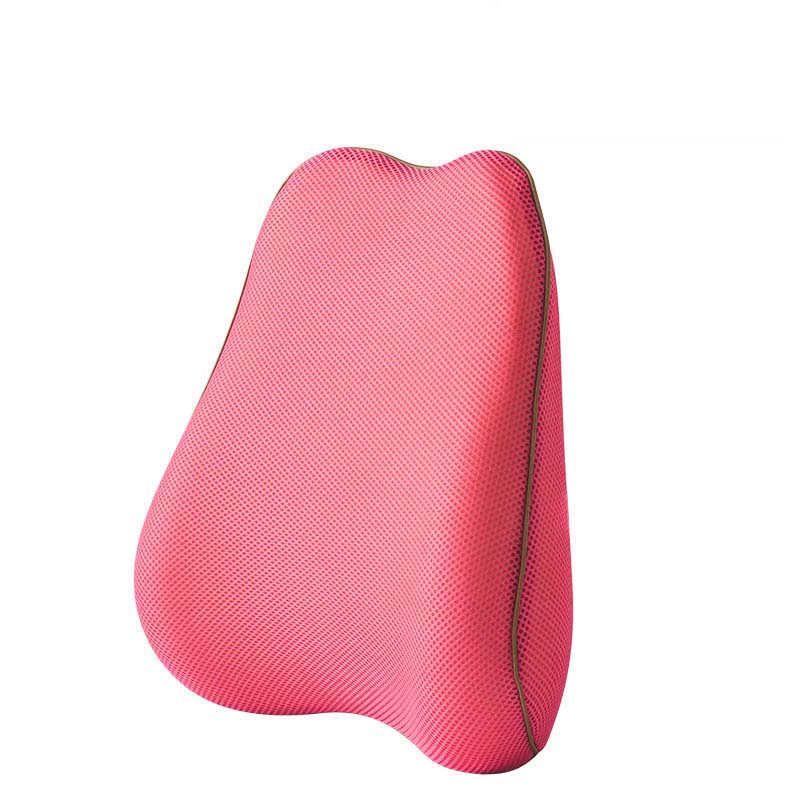 Cojín Lumbar de malla transpirable 3D para aliviar el dolor de ciática, cojín para la espalda del coche, soporte Lumbar de espuma viscoelástica, almohada Lumbar ergonómica: birdeyes rose