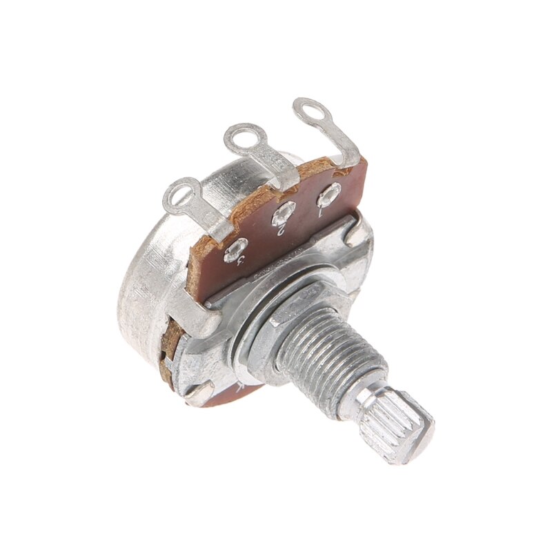 A500K Potentiometer Splined Pot Electric Guitar Bass Effect Amp Tone Volume Shaft15mm Parts Diameter24mm H58D