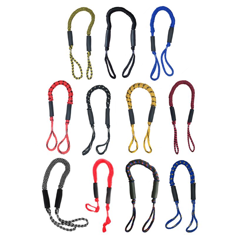 Corde élastique ligne d'amarrage corde d'amortisseur bateau taquet pylône amarrage étirement coulisse ajuster pour bateaux Kayak