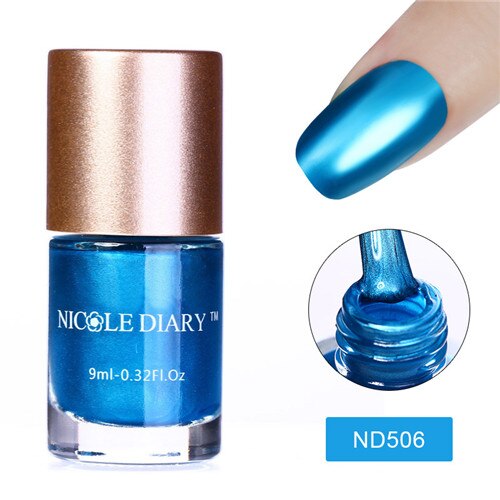 Nicole Dagboek 9 Ml Metallic Nagellak Spiegel Effect Glanzend Metaal Nagellak Vernis Rood Blauw Groen 10 Kleuren: 6