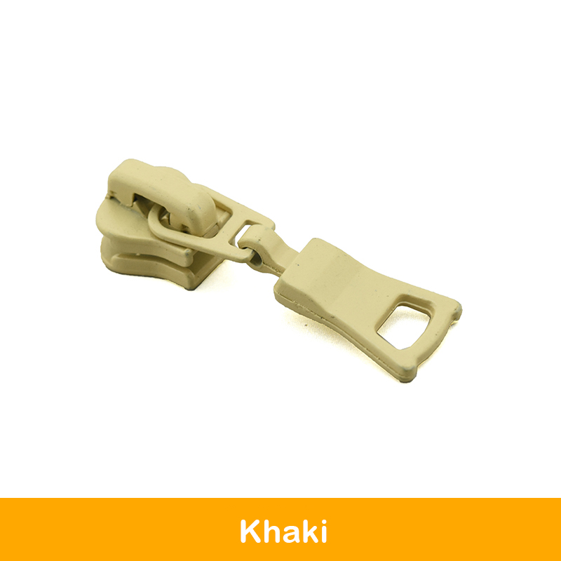 5# 5 stuks kleurrijke ritstrekkers, schuifregelaars voor harsritsen, accessoires voor het naaien: Khaki
