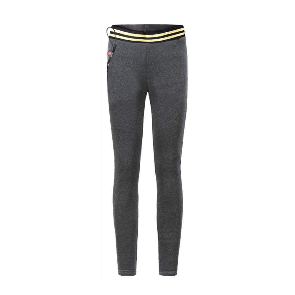 Mallas de calefacción Vertical para mujer, Leggings inteligentes, para otoño e invierno, pantalones finos elásticos cálidos, para esquiar, pescar y viajar, PantSma cálido: Gray / XXL