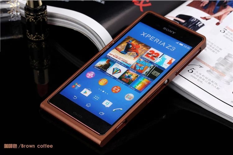 Funda protectora de aluminio Ultra fina de lujo Z3 para Sony Xperia Z3 D6653 D6633
