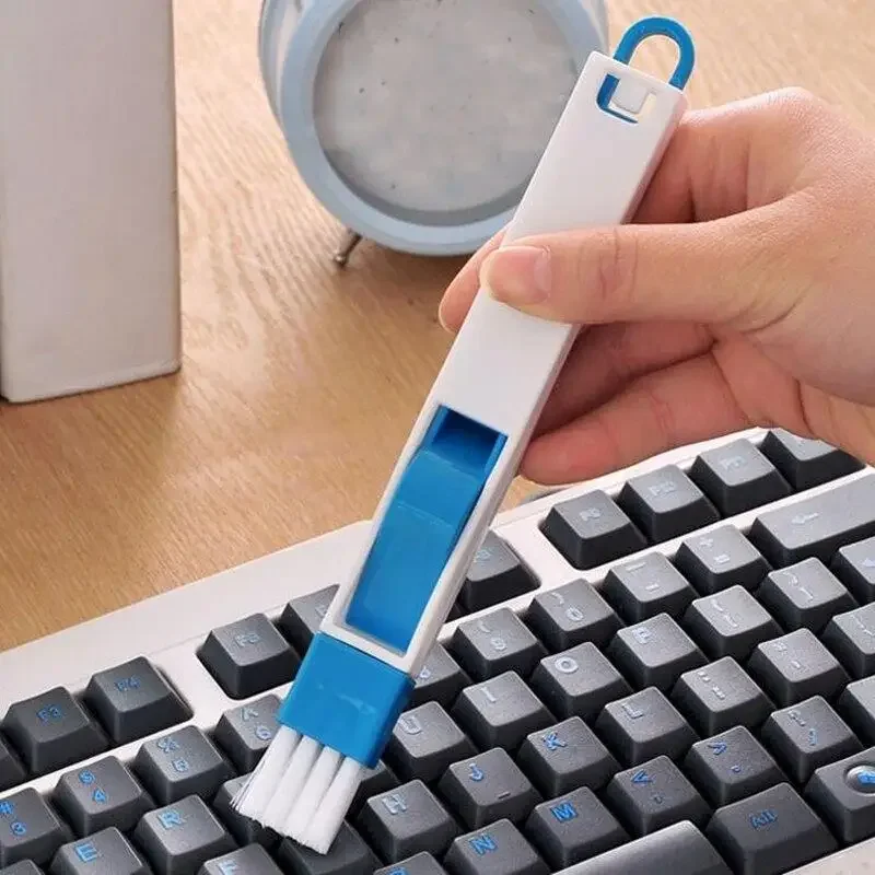 Laptop Computer Keyboard Cleaning Brush Dust Cleaner Tool Desktop Accessories Office Desk Organizer: Blue