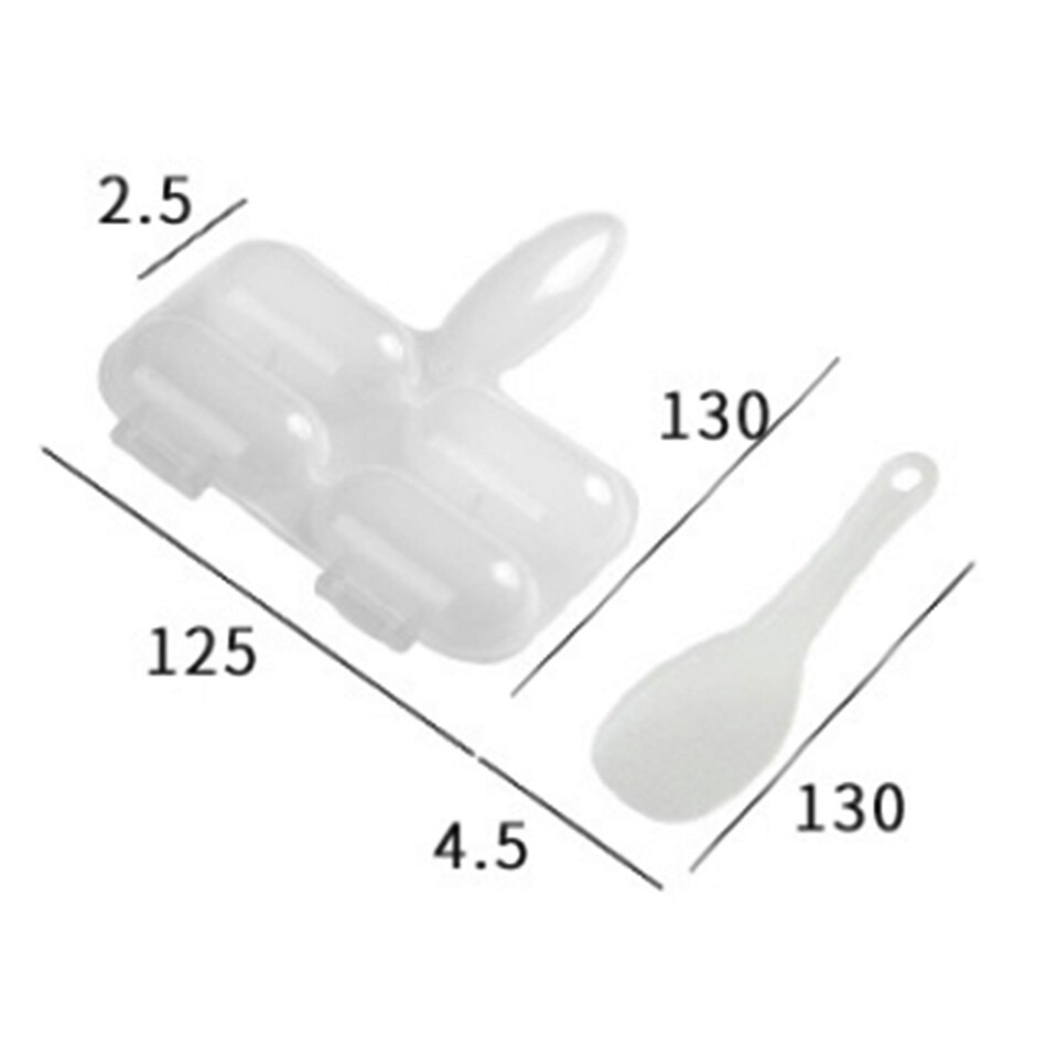 Transhome Rice Ball Mold Sushi Molds 2Pcs/Set Shake The Rice Ball Mold Sushi Tools Onigiri Rice Mold Kitchen Sushi Making Tools