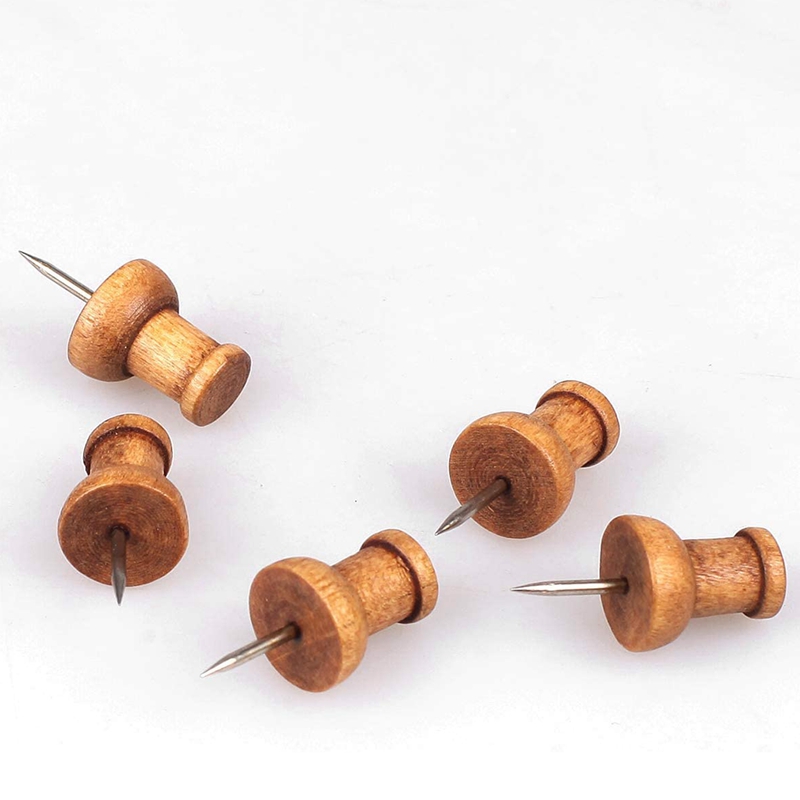 Hout Push Pins Kaart Kopspijkers Markering Pins Houten Kaart Duim Kopspijkers Met Metalen Punt Voor Kurk Bulletin Board Ambachtelijke Projecten