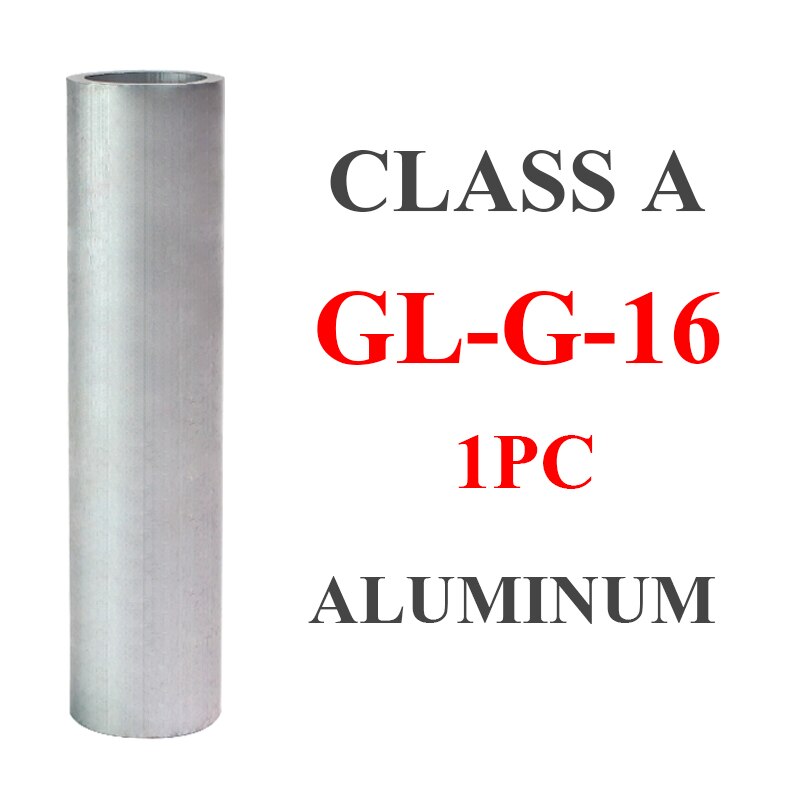 Connecteur de cosse de Tube, en aluminium, sans fil d'isolation, trou de câble, manchon de connexion, Terminal à sertir, 1 pièce, série GL: GL-G-16