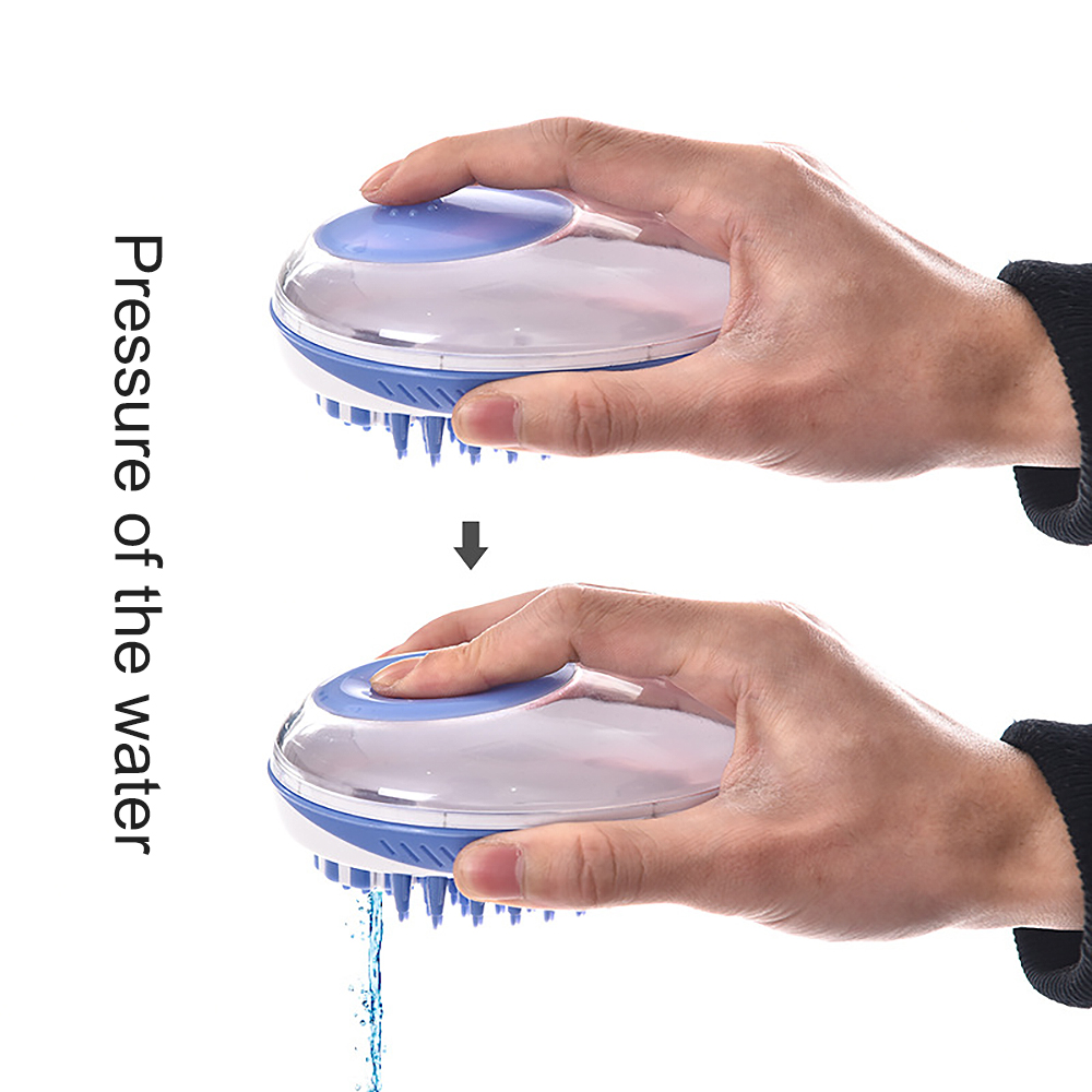 Cepillo para baño de perro 2 en 1 para mascotas peine para masaje de SPA de silicona suave para perros, gatos, ducha, aseo, herramienta de limpieza para perros, suministros para mascotas