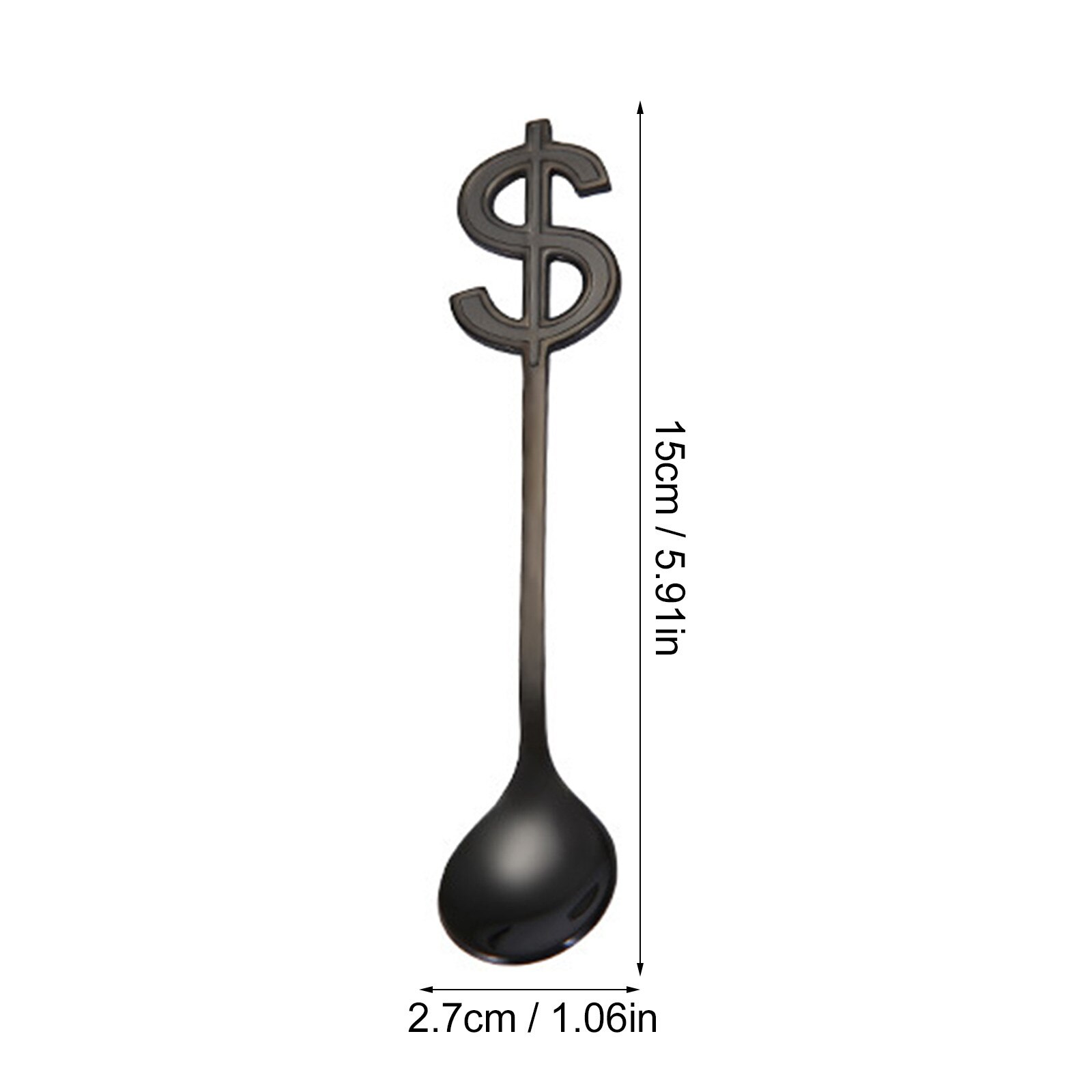 Cucharas creativas de acero inoxidable para café, té, utensilios de cocina, utensilios para beber, cucharas de postre, , 1 ud.: E