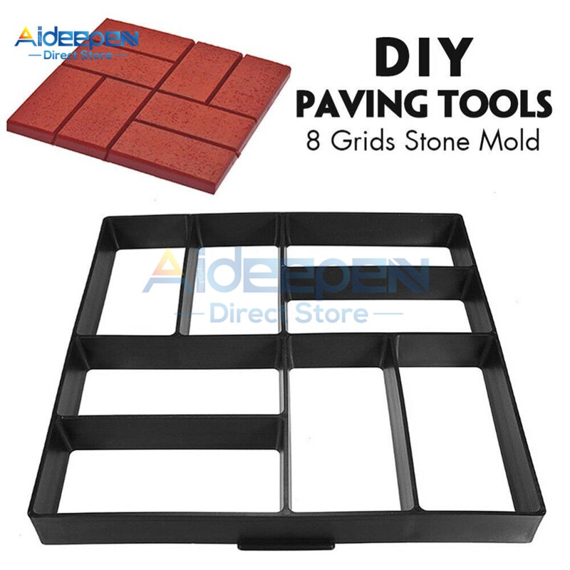1Pcs DIY Manually Paving Cement Brick Concrete Molds Garden Plastic Stone Road Mold Garden Decoration For Garden Paving Tools: E 40x40CM