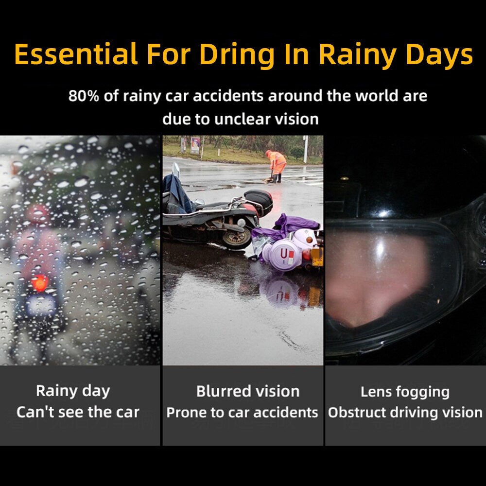 Hippcron Motorcycle Helmet Optional Clear Rainproof Film Anti Rain Clear Anti-Fog Patch Screen for Universal Helmets