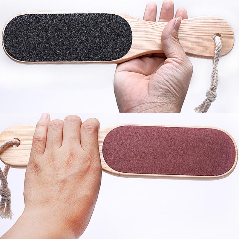 Hand Foot File Exfoliating Wooden Scrub Rub Board Dead Skin Removal Calluses Remover Feet Files Pedicure Care Tools 1pc