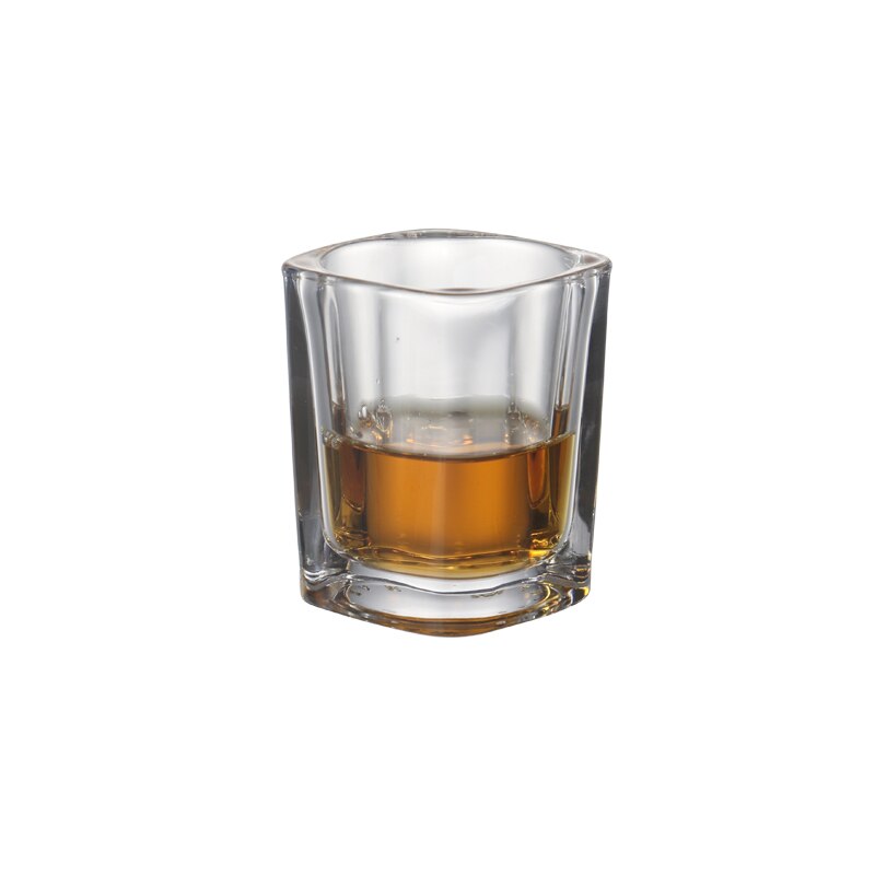 Sett  of 6 2 oz tung base firkantet form shotglass maskinlaget brennevinsglass for vodka brennevin med bar bryllup 60ml