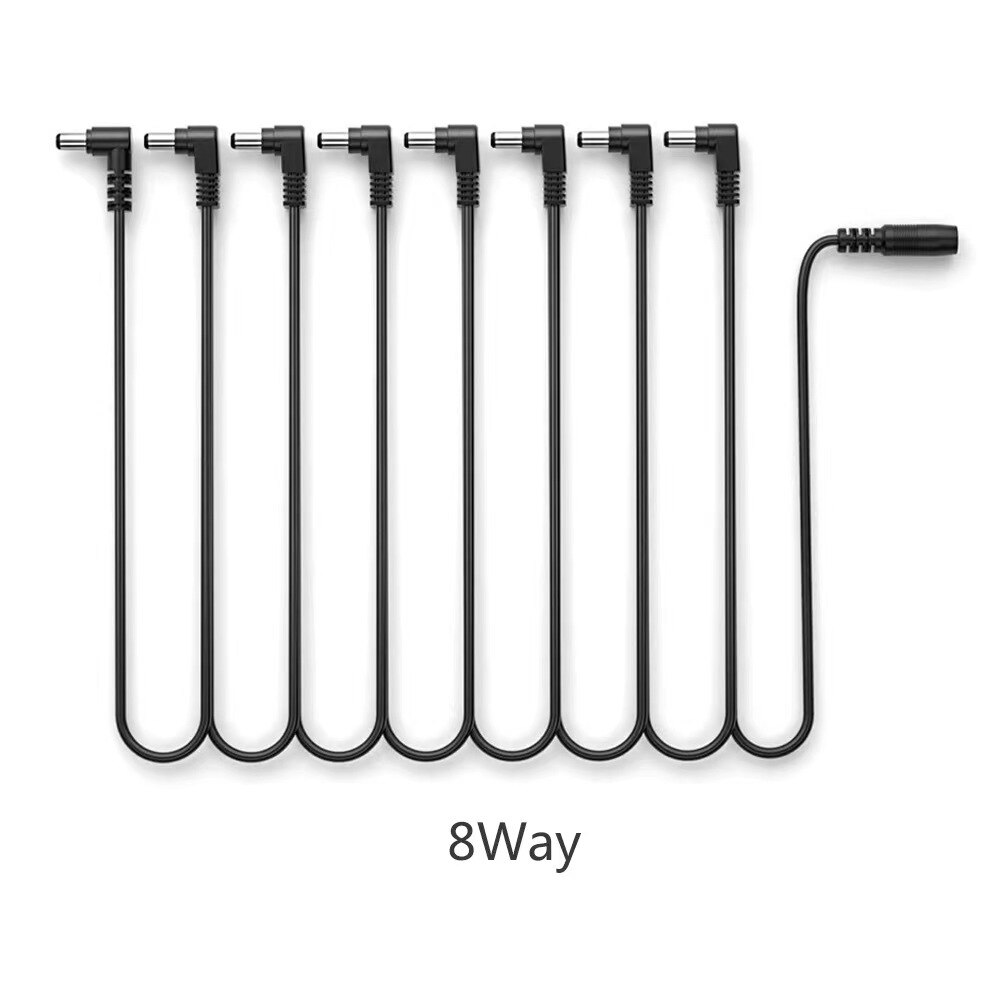 Portable Outdoor 9V Battery Clip Connector Converter Center Negative Power Supply Daisy Chain Cable for Guitar Effects Pedal: 8 way