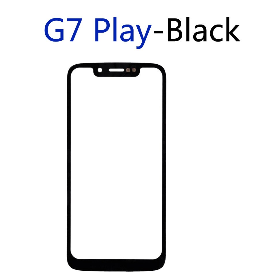 Voor Motorola Moto G7 / G7 Plus / G7 Power / G7 Play Lcd Front Touch Screen Glas Outer Lens vervanging: G7Play-Black-No tool