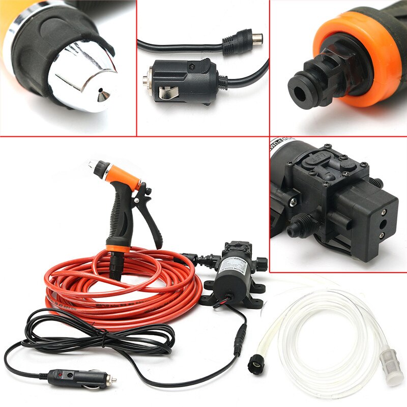 DC 12V 100W 160PSI haute pression voiture électrique laveuse lavage pompe ensemble Portable Auto machine à laver Kit avec chargeur de voiture