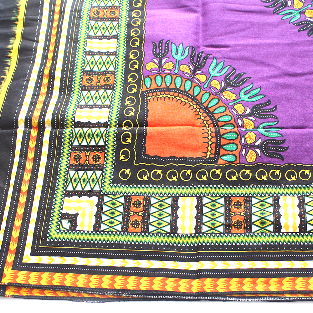Nyeste 100%  bomull afrikansk dashiki mønster trykt lilla farge africa ankara stoff