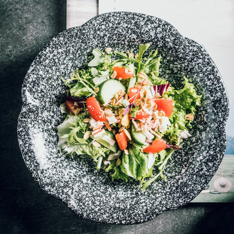 Creatieve Keramische Magnolia Plaat Japanse Stijl Minimalistische Restaurant Plaat Diepe Schotel Plaat Koude Schotel Plaat Pickle Plaat Dessert