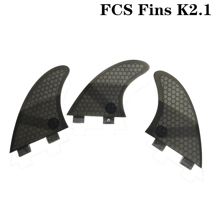 FCS K2.1 surf fins surf Board Surf Fins Fibreglass Surfboard fins fcs 1 M size thruster fin: Black
