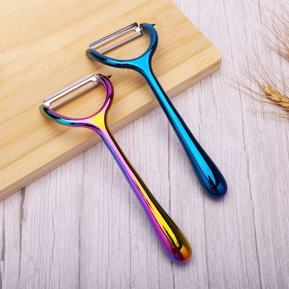 Potato Peeler Kitchen Accessories Vegetable Fruit Zester Stainless Steel Plating Three Colors Optional Cuisine Tools