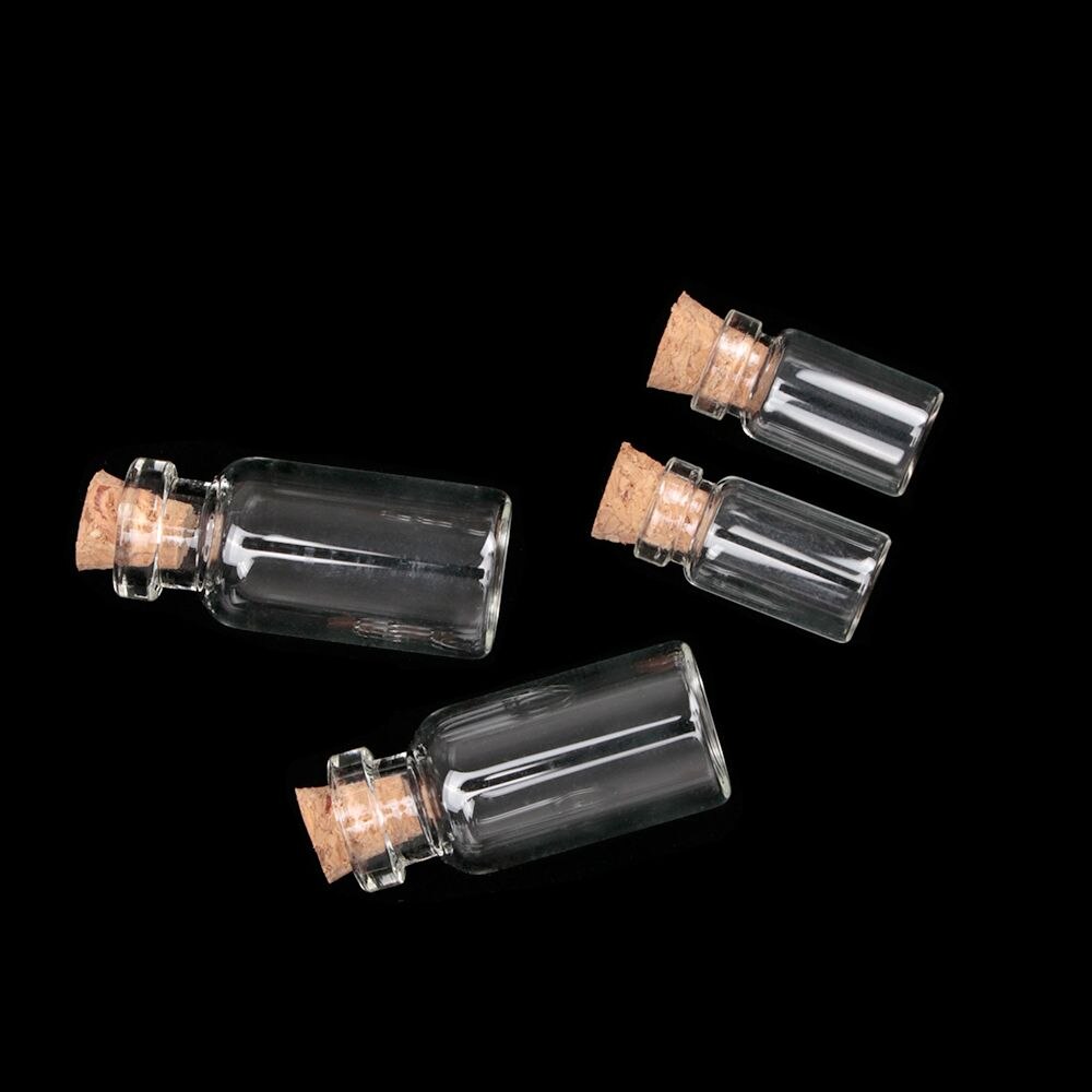 10 pièces 1-20ml petite bouteille en verre vide fantaisie souhaitant avec bouchons bouchon pour bricolage souhait Message échantillon récipient de parfum