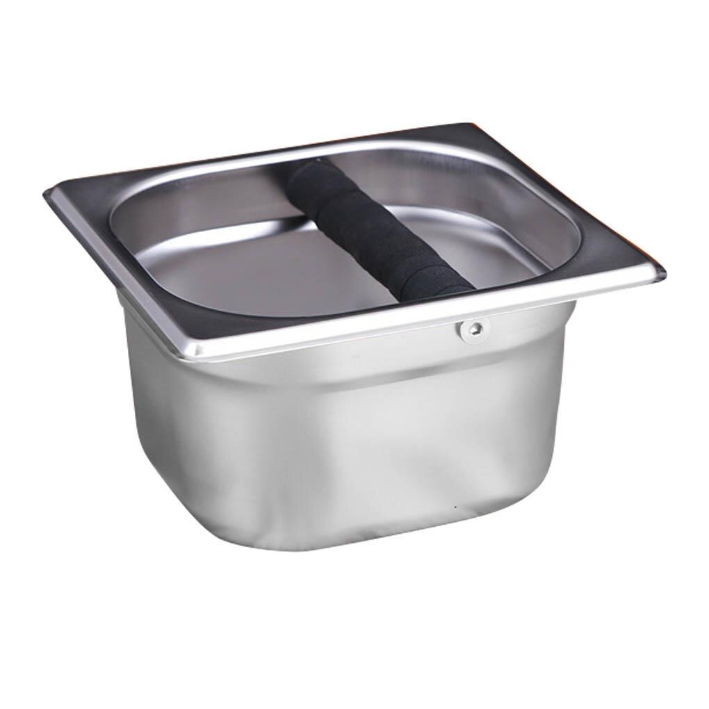Stainless Steel Espresso Coffee Knock Box Container Coffee Grounds Container Coffee Bucket for Barista S / L Size