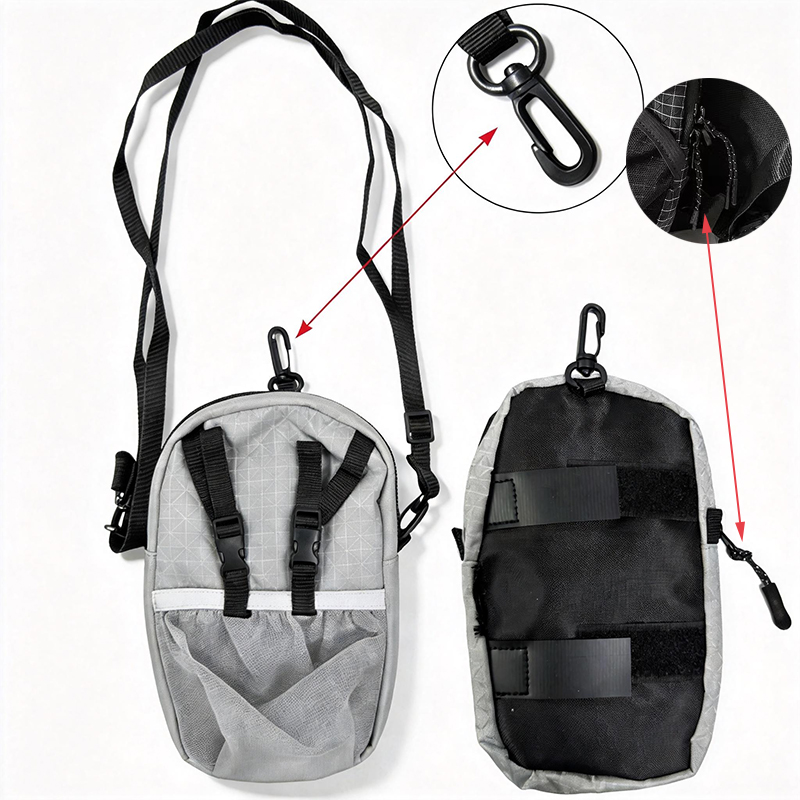 Rucksack-Schultergurt-Tasche Smartphone-Gurt-Pack Wasserdichte Rucksack-Gurttasche Anbauteil für Sport Wandern Camping: weiße farbe
