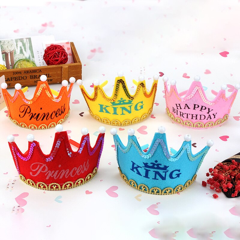 Kids Birthday Party Led Kroon Hoed Speelgoed King Prinses Partij Taart Foto Speelgoed Partij Decoratie