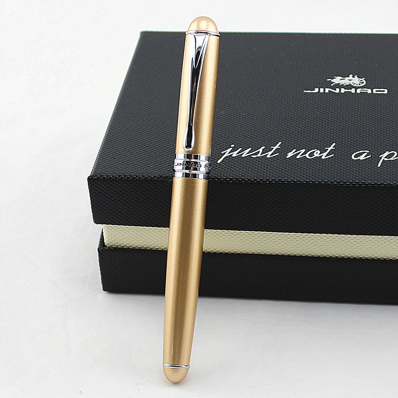 JINHAO 750 Stift Geschäft Schreiben Liefert Grau 0,7mm Feder Gel Stift Schach boad Rolle Ball Kuli luxus Schreiben tinte schwarz Nachfüllung