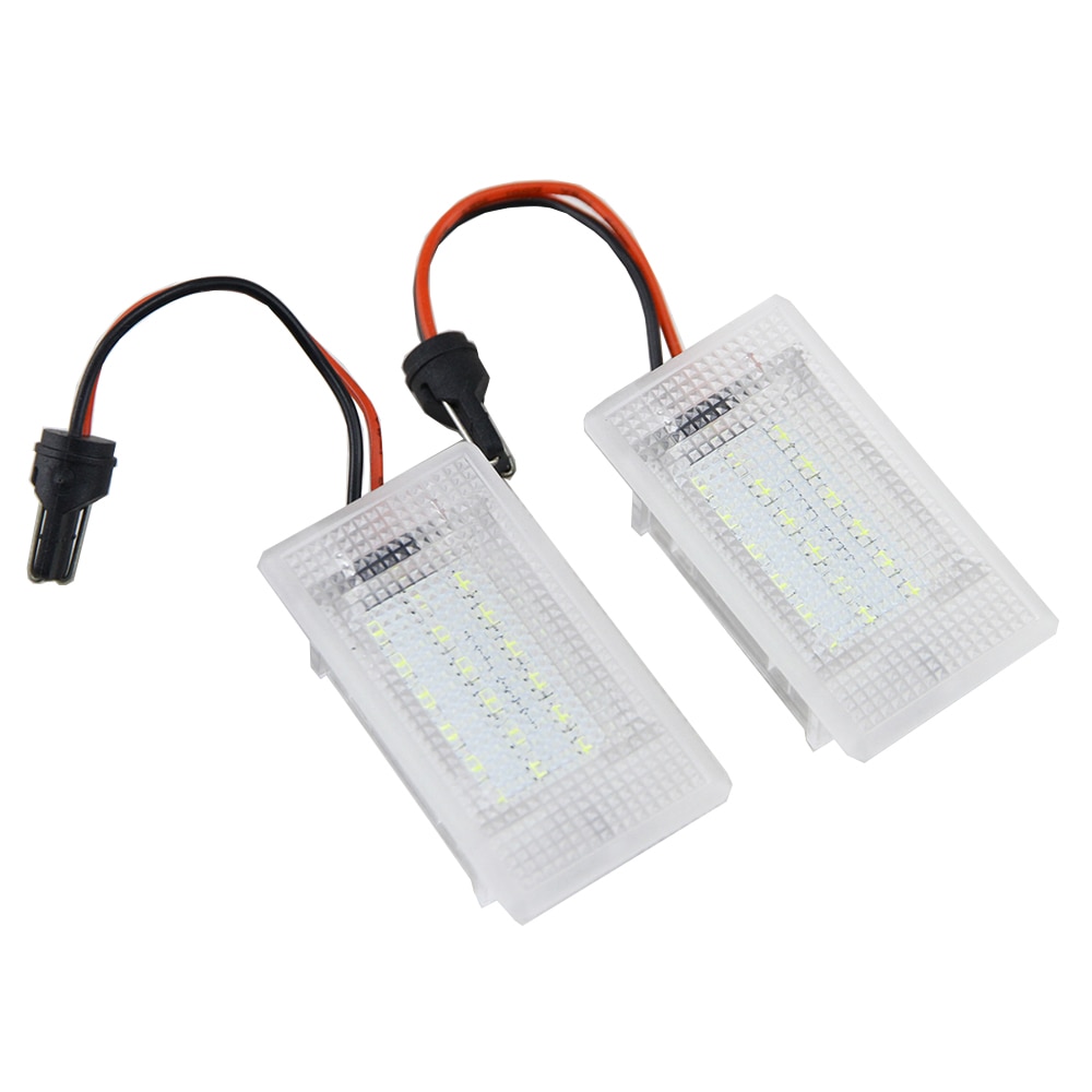 2 pcs 12V 6000K Xenon White Car Footwell Luggage Trunk LED Compartment Light for Ford Focus MK1 II Cabriolet Fiesta Escort