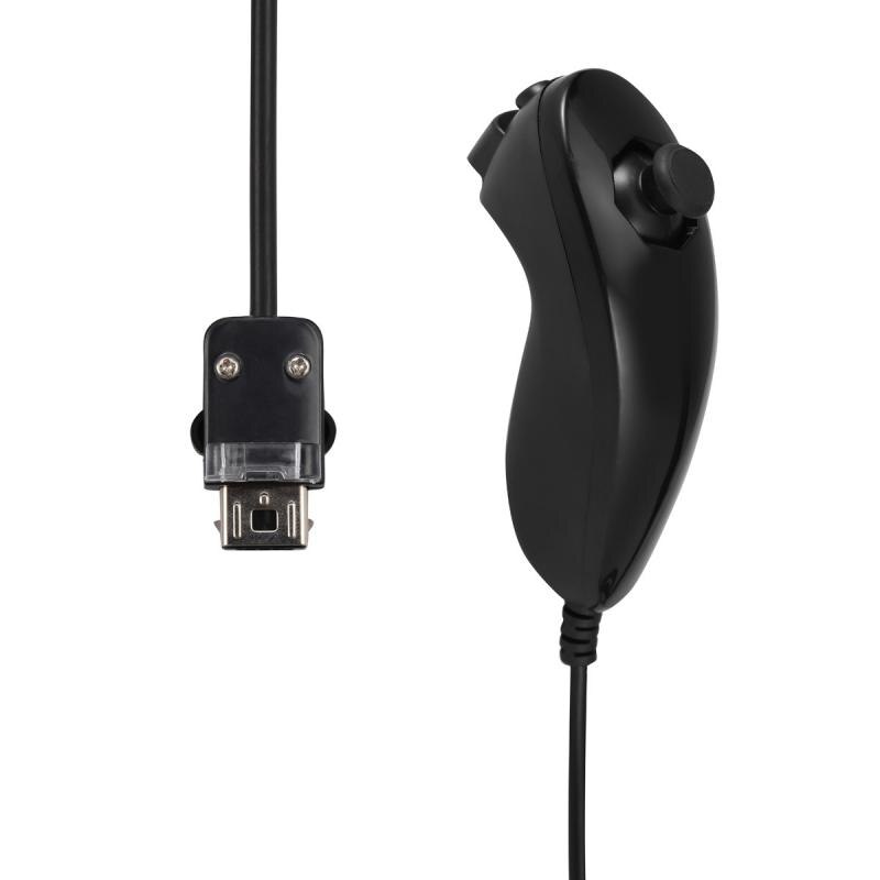 En Stock, mando a distancia inalámbrico Nunchuck con movimiento integrado y controlador de movimiento Bluetooth para Nintendo Wii/Nintendo Wii U: bend  black